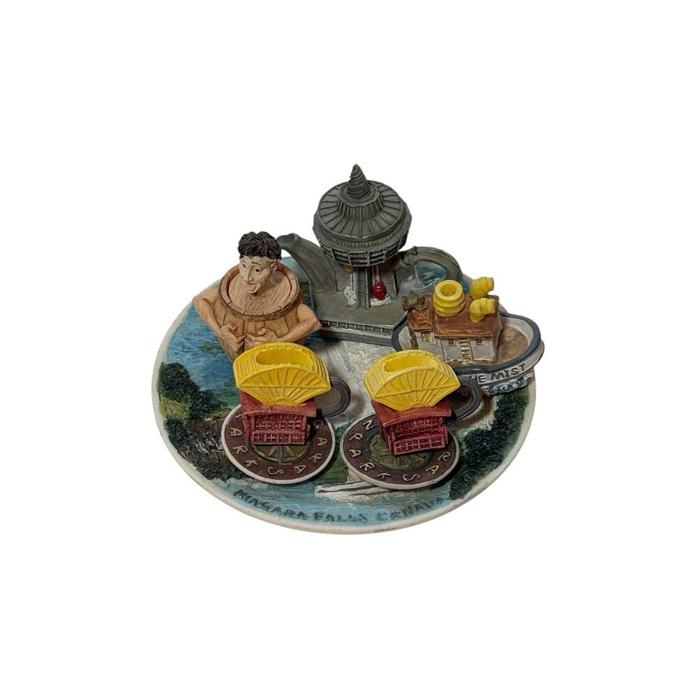 Vintage Mini Tea Set Popular Imports 1996 Niagara Falls Canada Souvenir